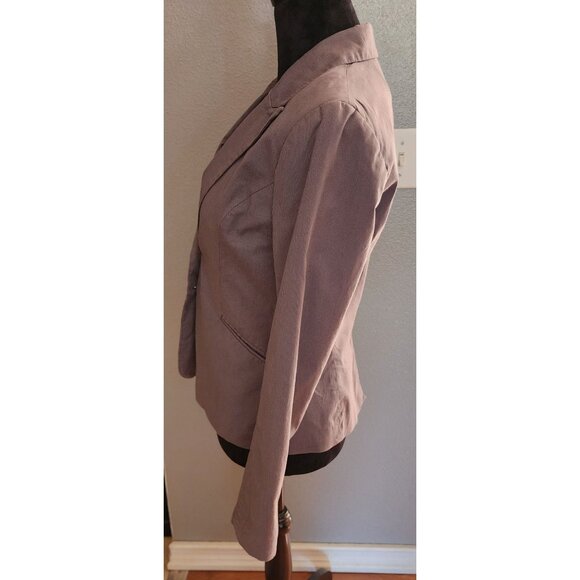 H&M Blazer Womens Size 8 Gray Pinstripe Single Breasted - Picture 8 of 9